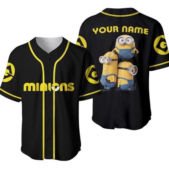 Discover Custom Minions Baseball Jersey  One in a Minions Gift for Fans, Custom Baseball Jersey, Gift For Friend, Christmas Gift