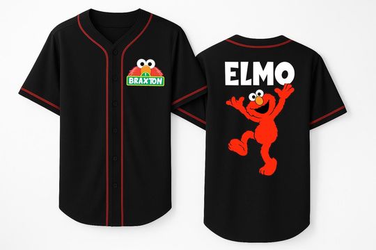Discover Funny Sesame Baseball Jersey, Retro Character Costume Jersey Shirt, Nostaligic Cartoon Shirt, Birthday Gift for Kids