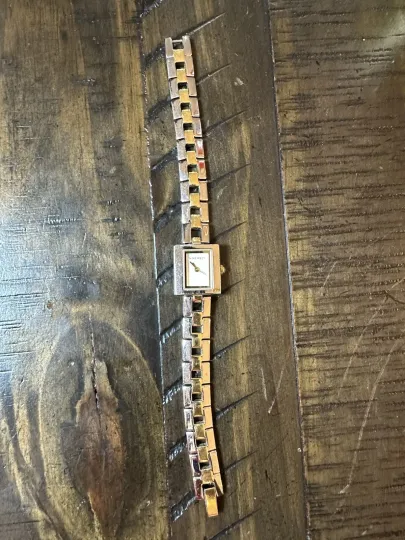 Discover Nine West Women’s Silver Tone Square Watch Link Bracelet Quartz Minimalist