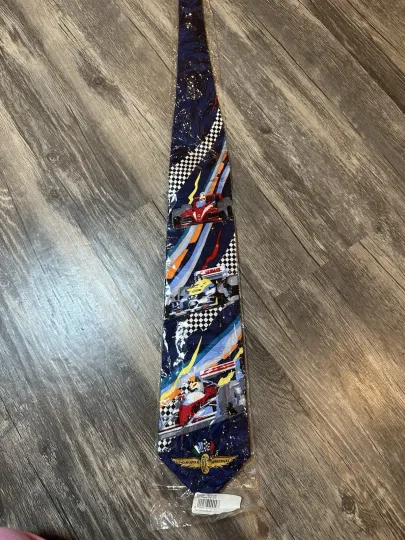 Discover Indianapolis 500 Race Car Silk Necktie Indianapolis Motor Speedway Navy NWT