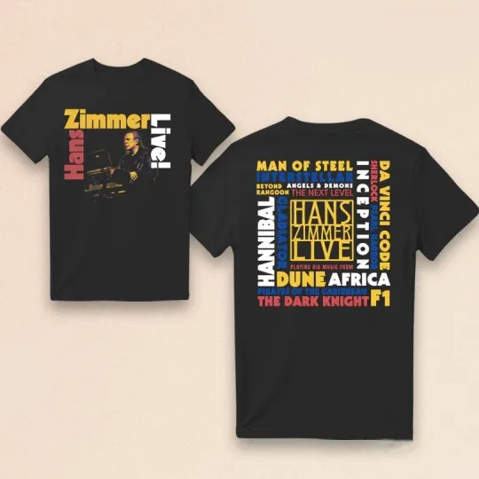 Discover Hans Zimmer Live Tracklist 2025 Unisex T-Shirt