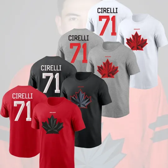 Discover Anthony Cirelli #71 Hockey Canada Team 2026 Player Name & Number Fan Gift