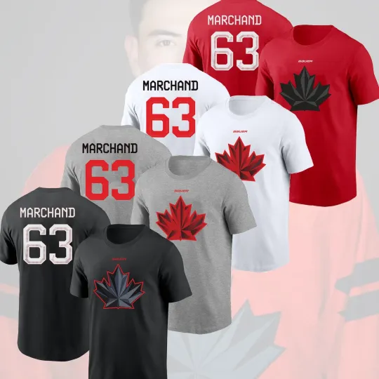 Discover Brad Marchand #63 Hockey Canada Team 2026 Player Name & Number Fan Gift