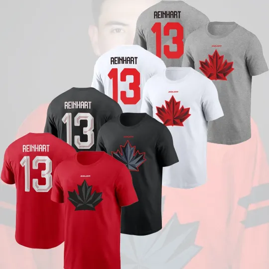 Discover Sam Reinhart #13 Hockey Canada Team 2026 Player Name & Number Fan Gift