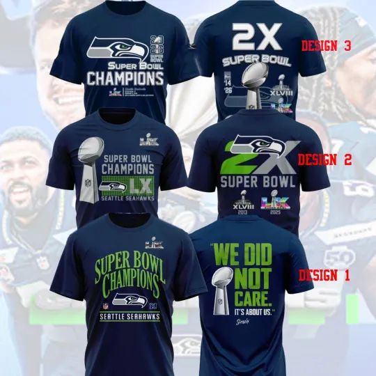 Discover 2X 2013-2026 Seattle Seahawk Super B.owl LX Champions Fan Look