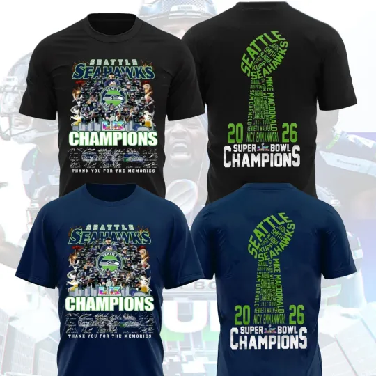 Discover Seattle Seahawk Super B.owl LX Champions 2 Sides Fan Look