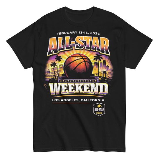 Discover Basketball All Star Weekend 2026: Los Angeles Vintage Distressed Tee
