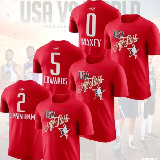 Discover 2026 Basketball All-Star Game Player Name & Number: Cunningham, Maxey, Edward