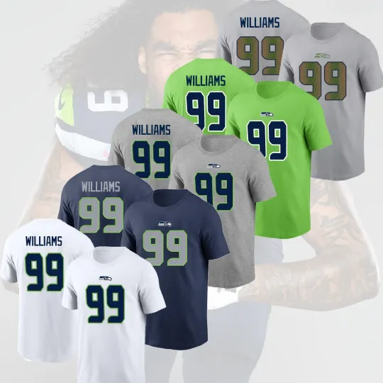 Discover Leonard Williams #99 Seattle Seahawks 2026 Player Name & Number for Fan