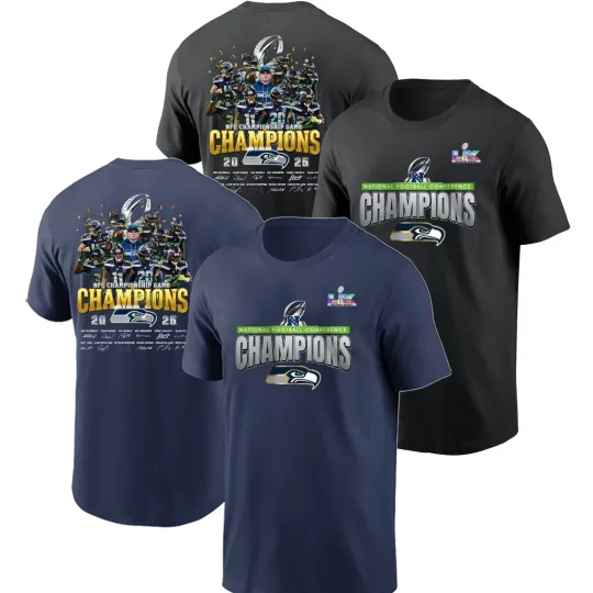 Discover Celebrate Seattle Sea.hawks N.F.C Champions Super B.owl LX Our Time