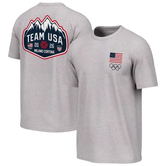 Team USA Milano Cortina 2026 Winter Olympics Mountain Patch T-shirt