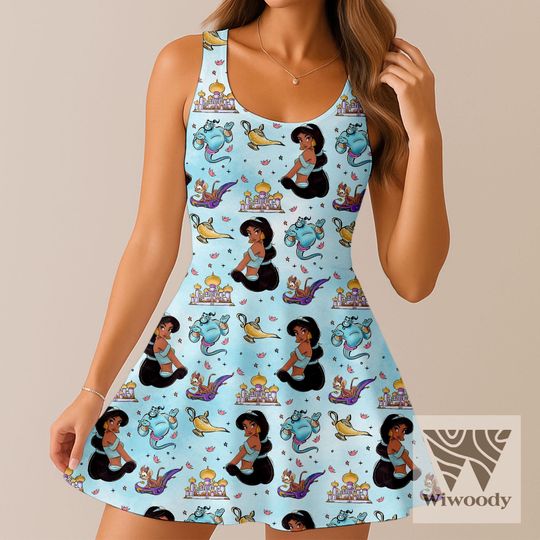 Vintage Princess Jasmine And Aladdin Skater Dress, Very Merry Christmas Dress, Disneyland  hristmas Party Outfit