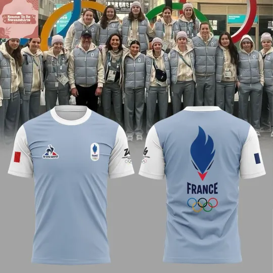 Discover Team France Winter Olympics Milano Cortina 2026 3D T-Shirt