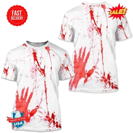 Discover Blood Stained Halloween 3D T-Shirt