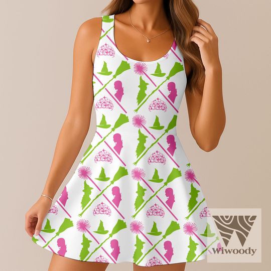 Glinda Crown Popular Together Unlimited Witch Skater Dress, Very Merry Christmas Dress, Disneyland Christmas Party Outfit