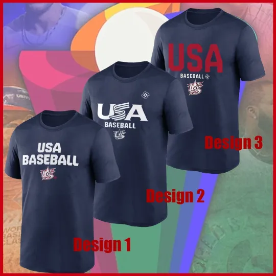 Discover USA Baseball 2026 World Baseball Classic Logo Unisex T-shirt Reprint Gildan