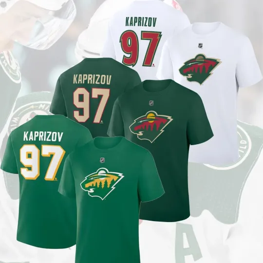 Discover Kirill Kaprizov #97 Minnesota 2026 Name & Number Fan Look