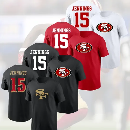 Discover Jauan Jennings #15 San Francisco Team 2025 Player Name & Number for Fans