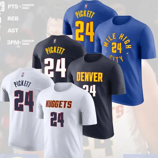 Discover Jalen Pickett #24 Denver Nug.gets 2026 Player Name & Number for Fans