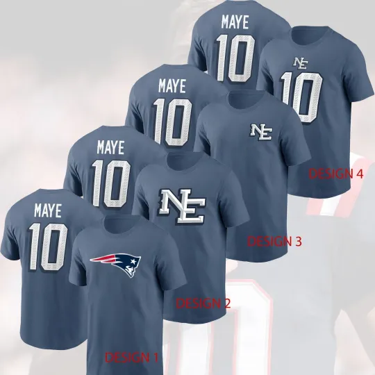 Discover Drake Maye #10 New England 2025/26 Player Name & Number