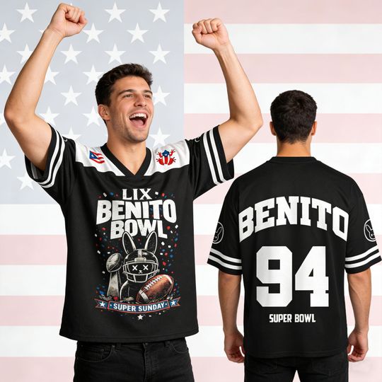 Discover Personalized Benito Bowl 2026 Football Jersey V-Neck Top Bowl Inspired Game-Day Outfit American Football Fan Casual Sportswear Gift for Fan