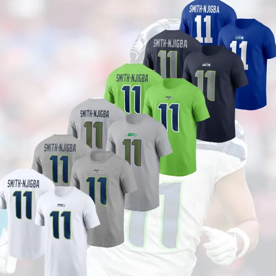 Discover Jaxon Smith-Njigba #11 Seattle 2025 Player Name & Number for Fan