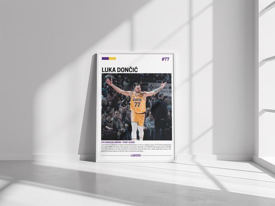 Discover Luka Doni Lakers Poster: Basketball Wall Art Print, Slovenia Luka Magic