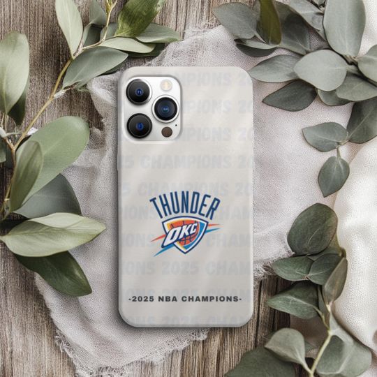 Discover Basketball Phone Case OKC Thunder Phone Case Oklahoma City Thunder Fan Gift SGA NBA Phone Case Minimalist Sports Phone Case for iPhone 16 15