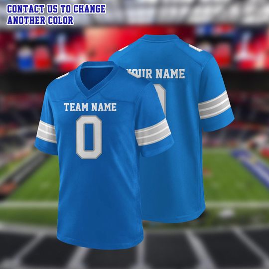 Discover Custom Football Jersey Personalized Uniform Team Name Number Logo Detroit Shirt clothes Men Women and Kids Game Day Outfit