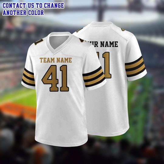 Discover Custom New Orleans Football Jersey Personalized Uniform Team Name Number Logo Shirt clothes Men women and kids Game Day Outfit