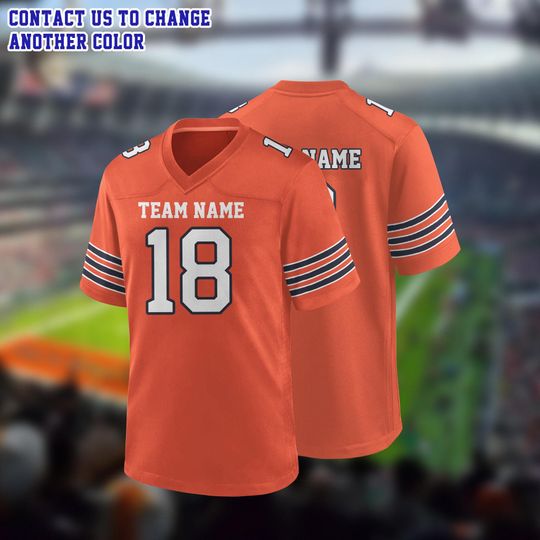 Discover Custom Chicago Football Jersey Personalized Uniform Team Name Number Logo Shirt clothes Men women and kids Game Day Outfit