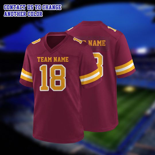 Discover Custom Football Jersey Personalized  Uniform Team Name Number Logo for Fan Shirt Washington clothes Men Women and Kids