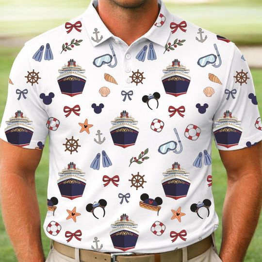 Discover Mickey And Friends Cruise Men Polo Shirt, Disney Cruise Squad Polo Shirt, Mickey Mouse Marvel Day At Sea Shirt, Magic Kingdom Gifts