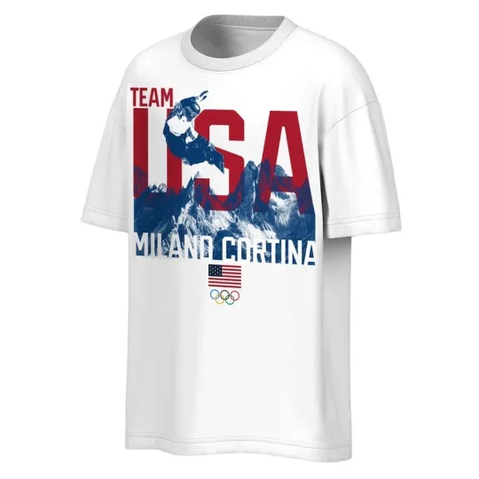 Discover Men's Milano Cortina 2026 Winter Olympics T-Shirt White
