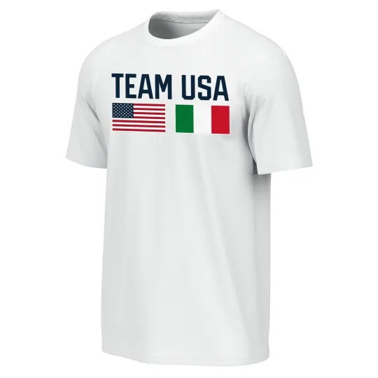 Discover Men's Outerstuff White Team USA Milano Cortina 2026 Winter Olympics T-Shirt