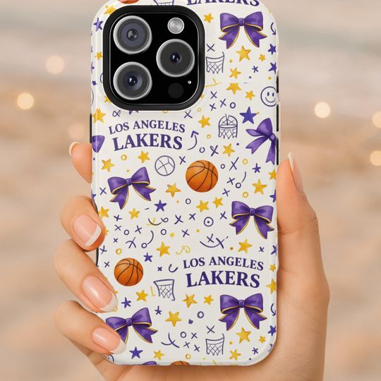 Discover Los Angeles Lakers NBA Phone Case : Basketball Collage Phonecase - iPhone & Samsung