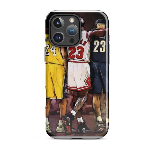 Discover Jordan, Kobe, LeBron MagSafe tough case for iPhone 16, 15