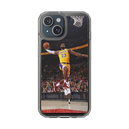 LeBron James Lakers iPhone Case: Minimalist NBA Art Phone Cover