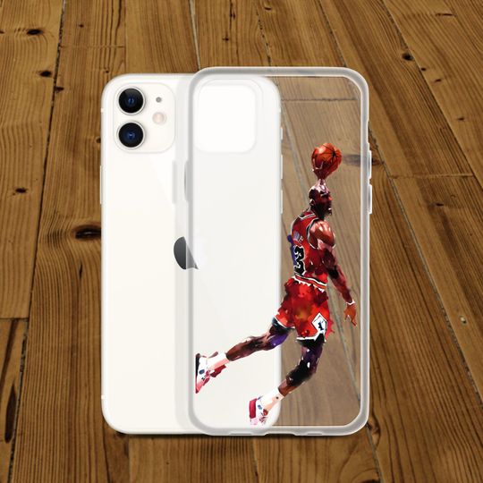 Michael Jordan iPhone Case | Chicago Bulls | Jumpman Watercolor Painting | NBA Phone Case