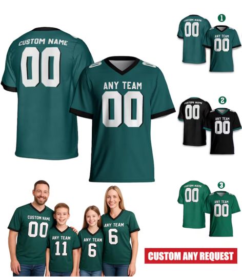 Discover Personalized Football Philadelphia Jersey, Custom Name & Number, Eagle Fan Gift