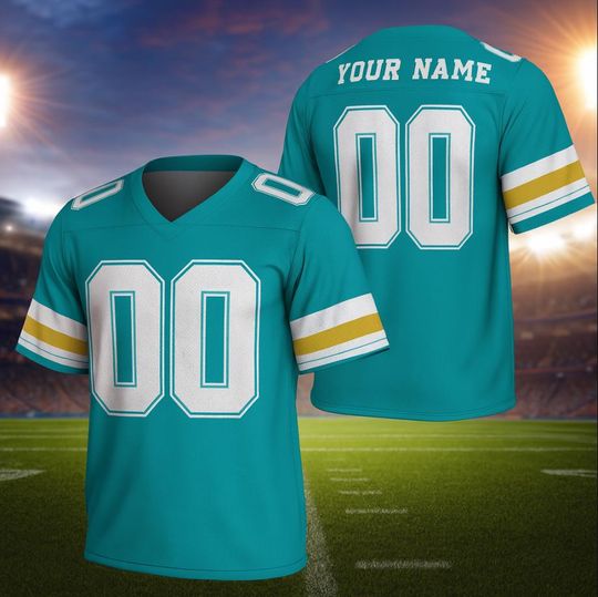 Personalized Football Jersey: Custom Team Name & Number, Game Day Outfit