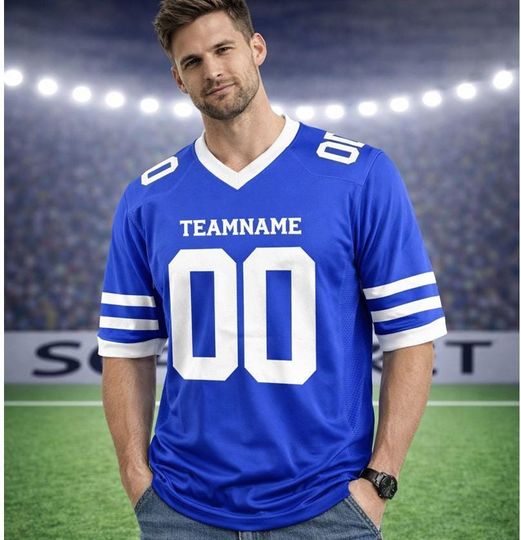 Discover Custom Football Jersey - Personalized V-Neck Fan Wear
