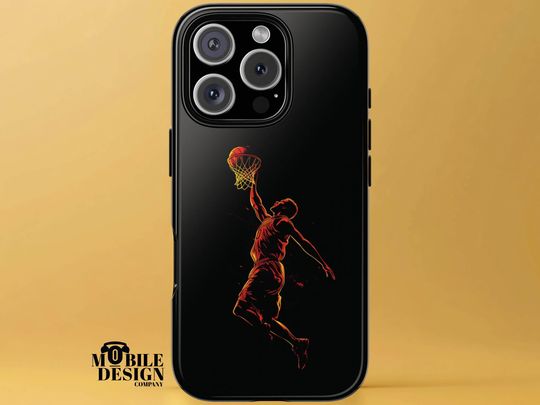 Discover Stylish Basketball Phone Case, Baller Sports Cover for iPhone 17 16 15 14 Pro Max, Samsung Galaxy S25 S24 S23 Ultra, Pixel 9, Gift for Him