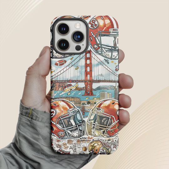 San Francisco Football Phone Case: iPhone, Samsung & Pixel | NCAA, football Fan Gift (MagSafe Available)