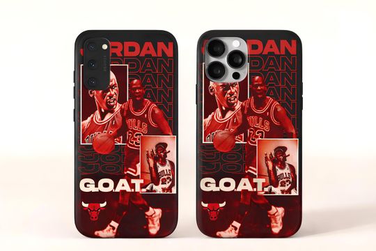 Michael Jordan iPhone Case, GOAT 23, Dual-Layer Protection