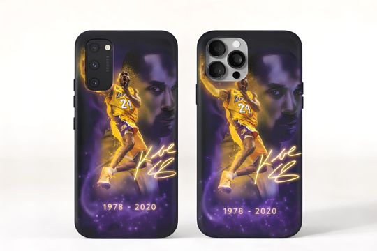 Kobe Bryant Lakers Phone Case, Crystal Clear, Shockproof
