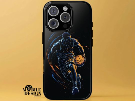 Discover Basketball Player Phone Case, Stylish Tough Cover for iPhone 17 16 15 14 13 Pro Max, Samsung Galaxy S25 S24 S23 Ultra, Pixel 9, Trendy Gift