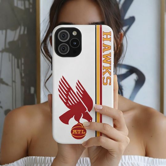 Discover Hawks Basketball Phone Case, Atlanta Basketball Gift