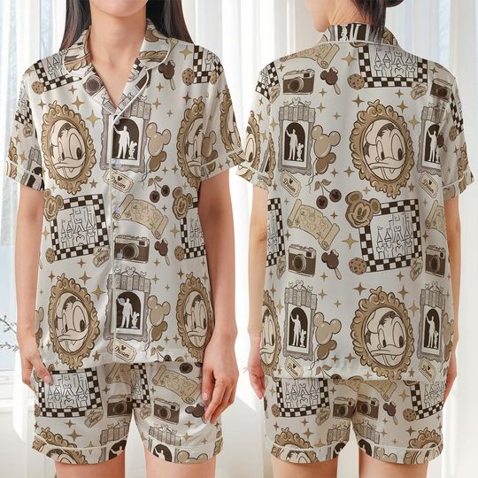 Discover Vintage Disney Donald Duck Pajamas Set, Donald Duck Pajama For Women Men, Disney World Holiday Pajamas, Magic Kingdom Gifts