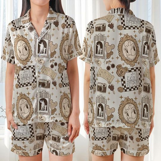 Discover Vintage Disney Daisy Duck Pajamas Set, Daisy Duck Pajama For Women Men, Disneyland Girls Holiday Pajamas, Magic Kingdom Gifts